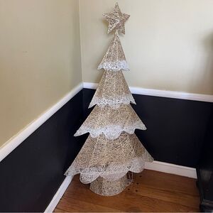 Northlight LED Lighted Mesh Christmas Tree Outdoor Decoration - 46"